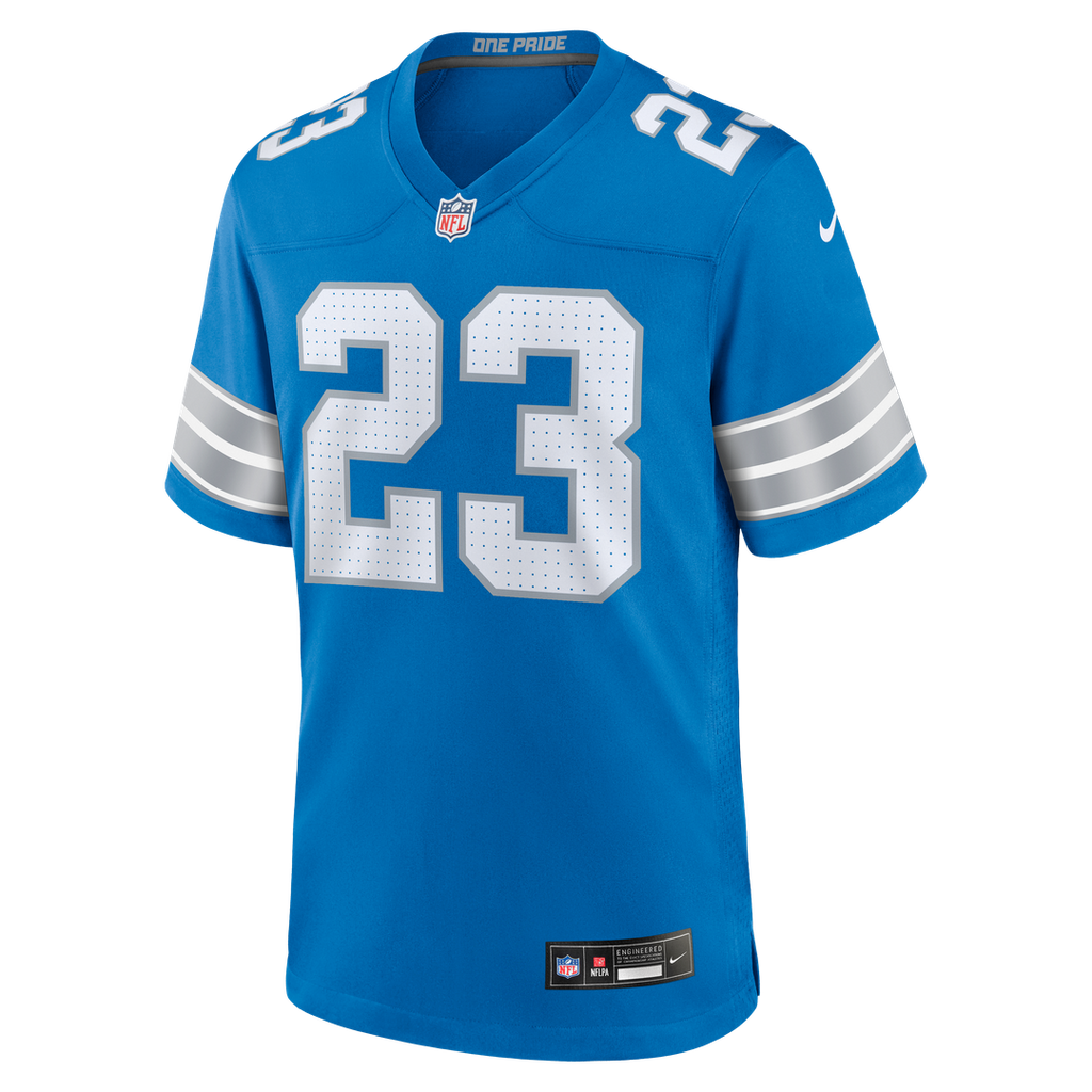 Detroit Lions Rock Ya-Sin Nike Blue Team Game Jersey product image 2, provided for visual reference and product detail review
