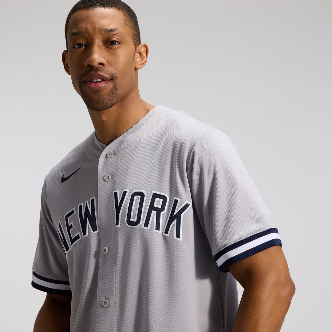 New York Yankees Anthony Volpe Nike Gray Road Replica Jersey product image 8, provided for visual reference and product