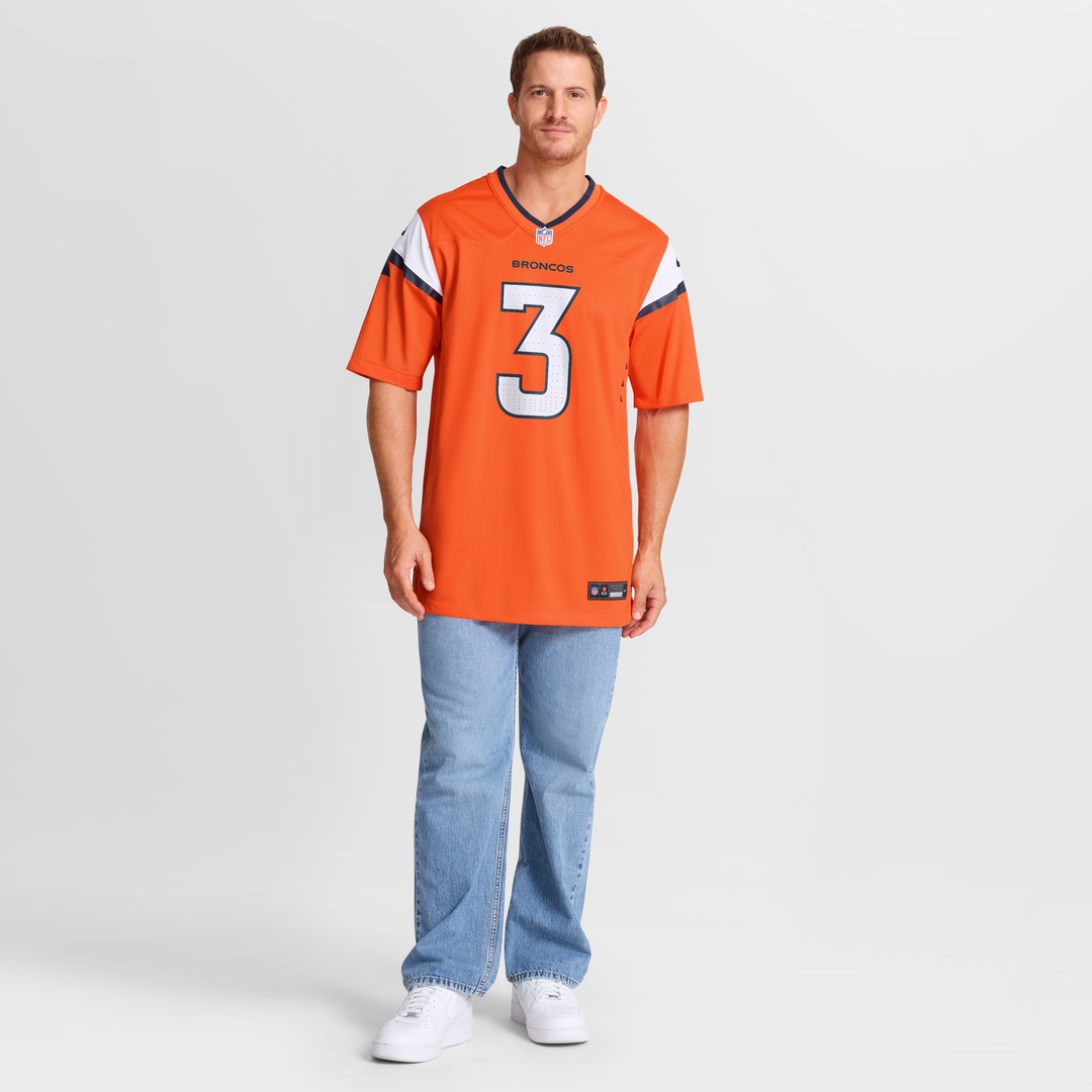 Denver Broncos Wil Lutz Nike Orange Team Game Jersey product image 7, provided for visual reference and product detail review