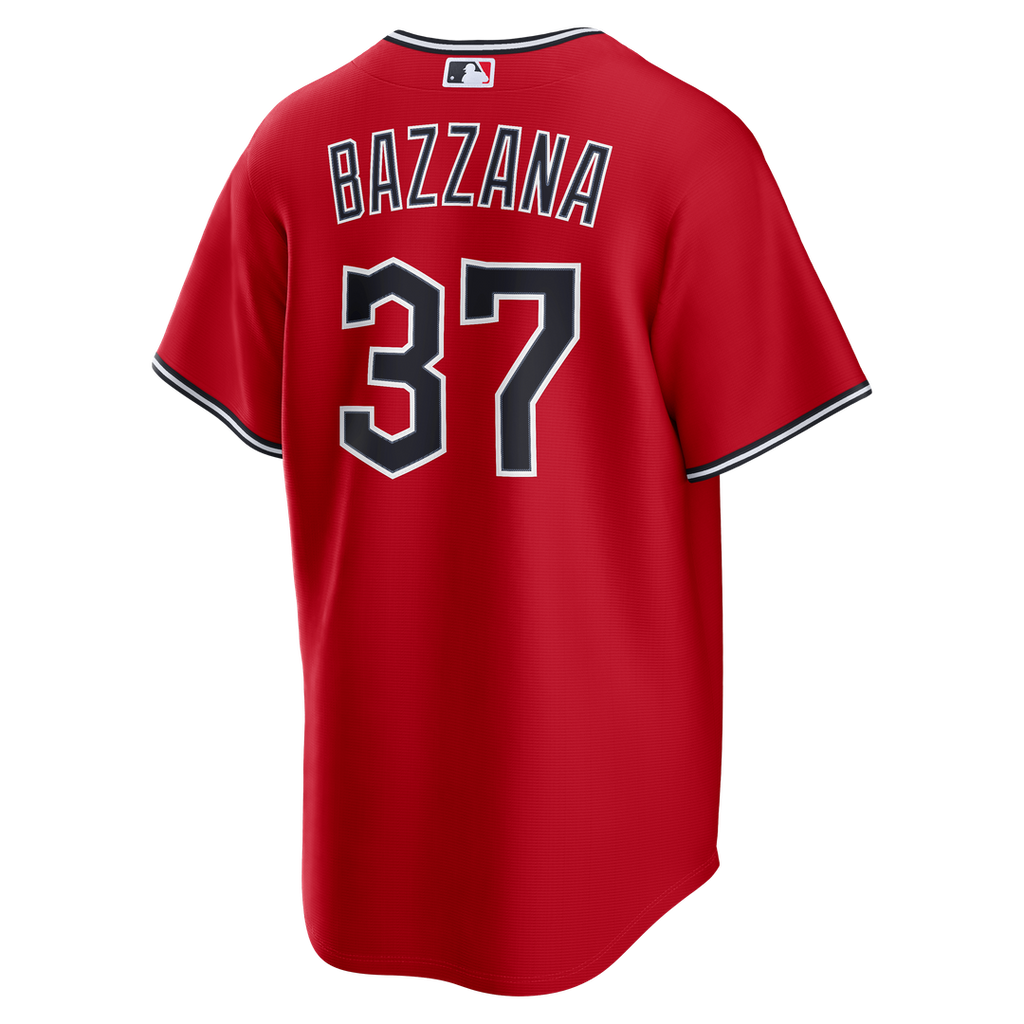 Cleveland Guardians Travis Bazzana Nike Red Alternate Replica Jersey product image 3, provided for visual reference and