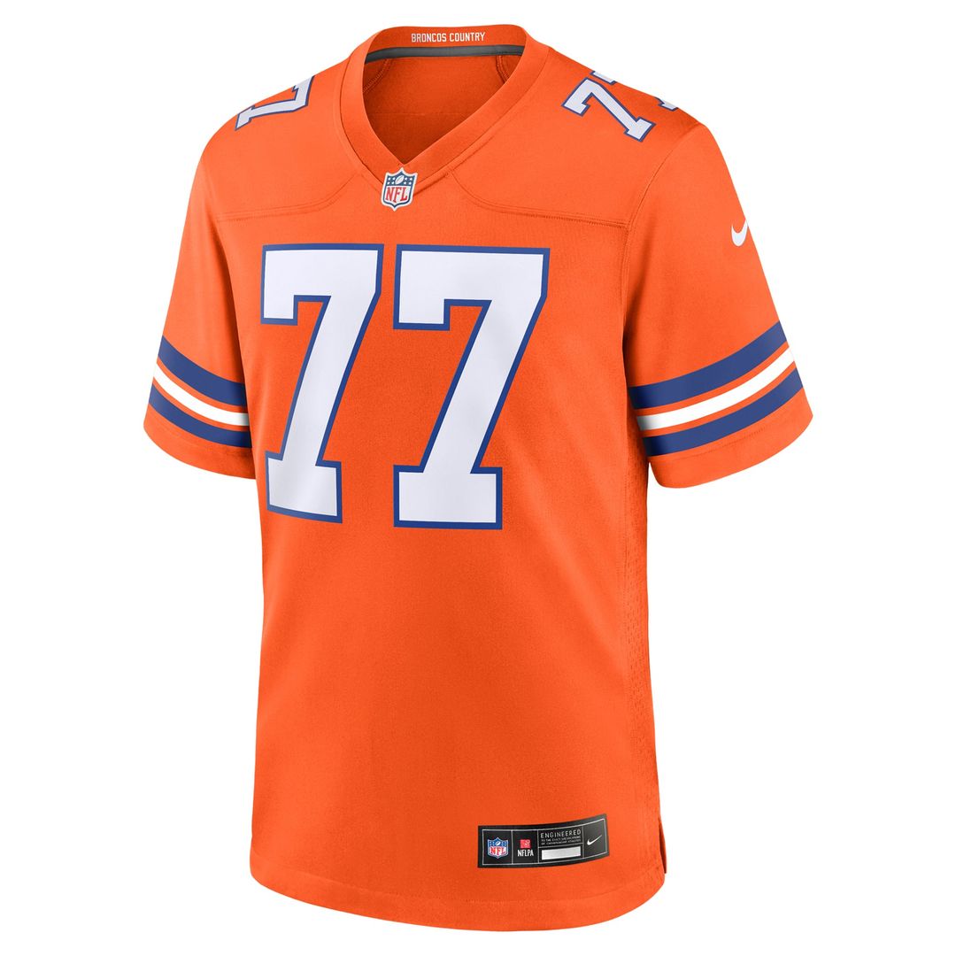 Denver Broncos Quinn Meinerz Nike Orange Alternate Game Jersey product image 2, provided for visual reference and product