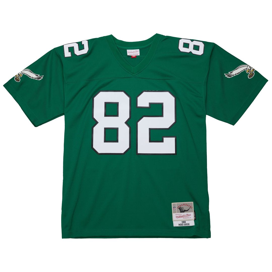 Philadelphia Eagles Mike Quick Mitchell & Ness Kelly Green Legacy Replica Jersey product image 2, provided for visual