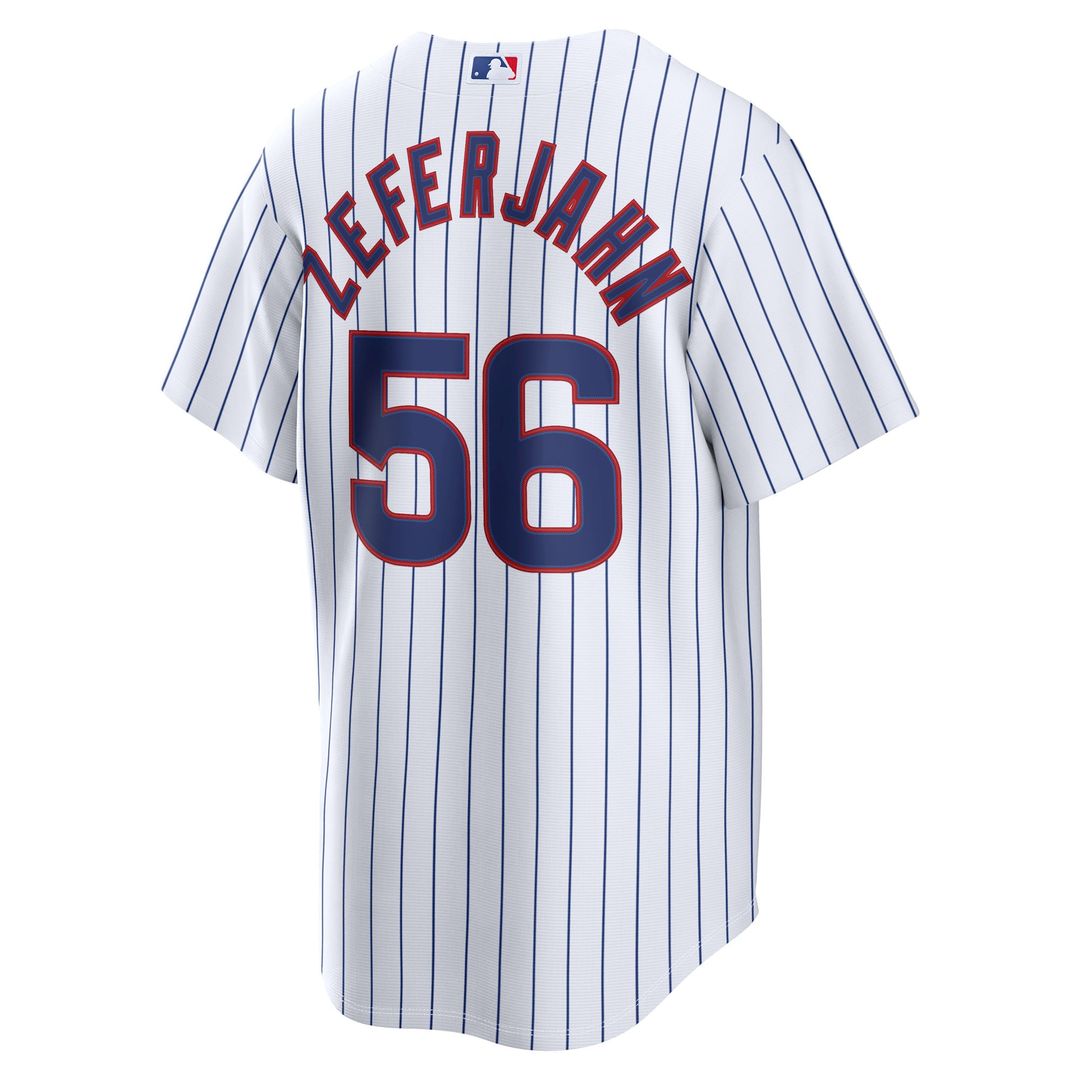 Chicago Cubs Ryan Zeferjahn Nike White Home Replica Jersey product image 5, provided for visual reference and product detail