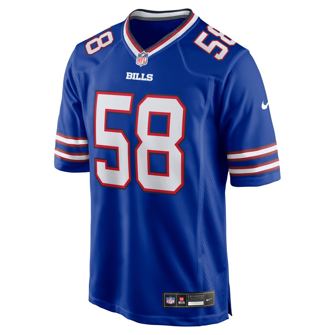 Buffalo Bills Matt Milano Nike Royal Game Player Jersey product image 2, provided for visual reference and product detail