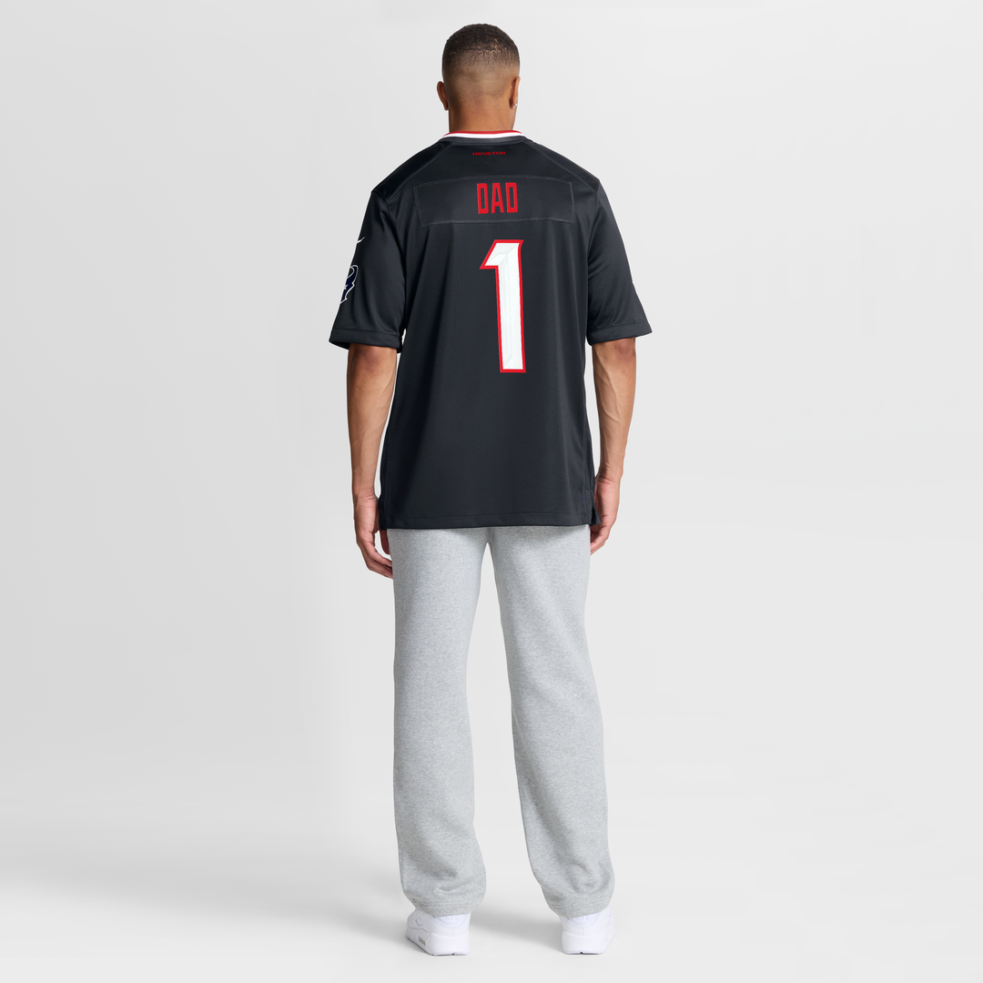 Houston Texans Nike Navy #1 Dad Game Jersey product image 8, provided for visual reference and product detail review
