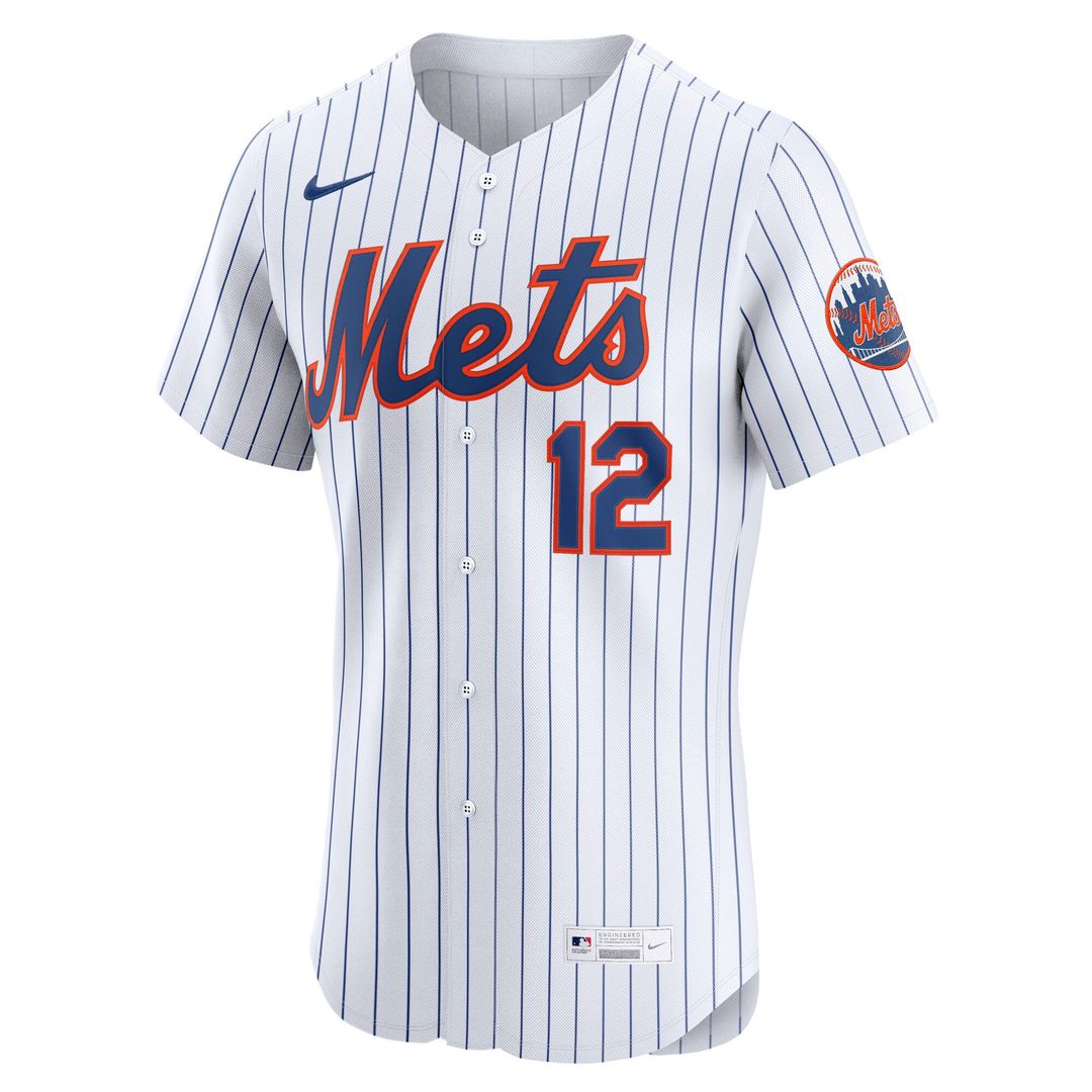 New York Mets Francisco Lindor Nike White Home Elite Player Jersey product image 2, provided for visual reference and