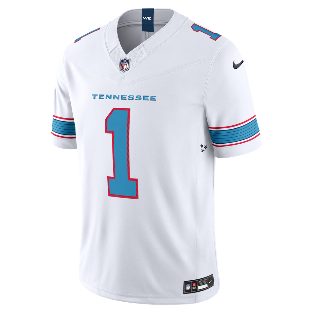 Tennessee Titans Cameron Ward Nike Light Blue Team Vapor F.U.S.E. Stitched Limited Jersey product image 28, provided for