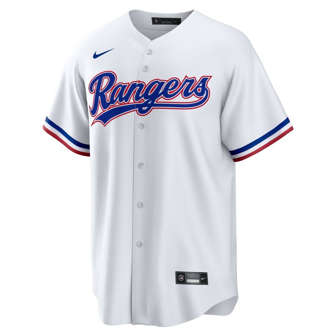 Texas Rangers Nike White #1 Groom Home Replica Jersey product image 2, provided for visual reference and product detail