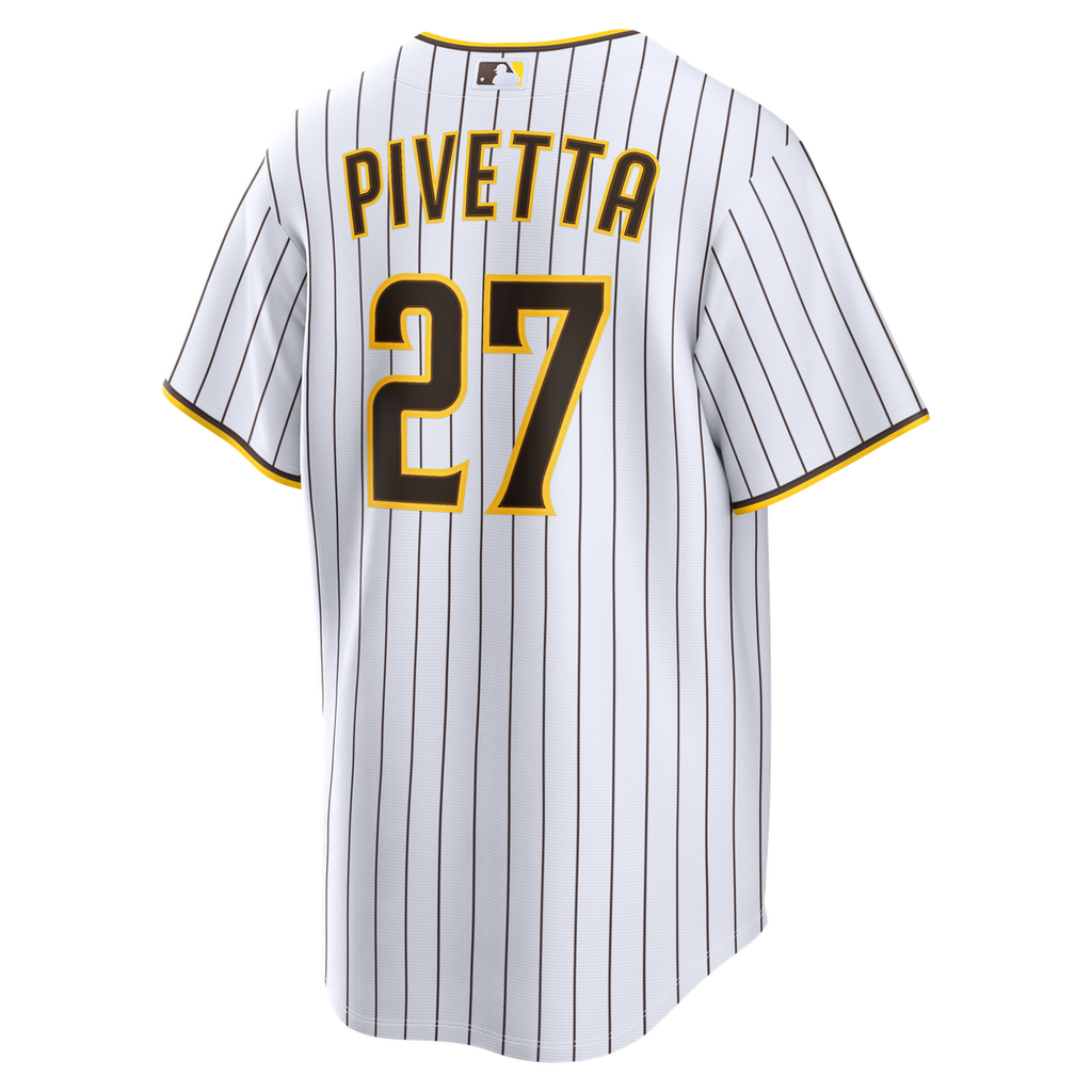 San Diego Padres Nick Pivetta Nike White Home Replica Jersey product image 3, provided for visual reference and product
