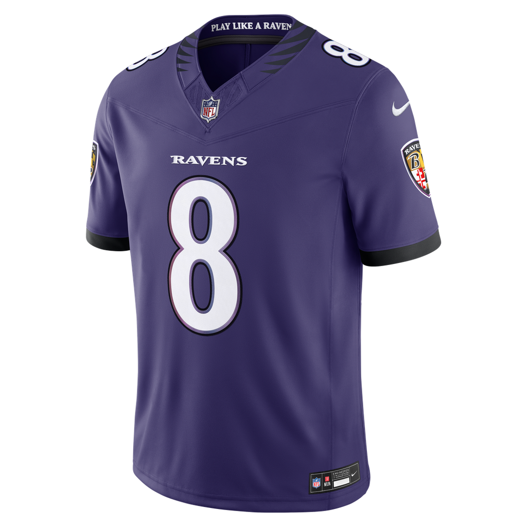 Baltimore Ravens Lamar Jackson Nike White Vapor F.U.S.E. Stitched Limited Jersey product image 28, provided for visual