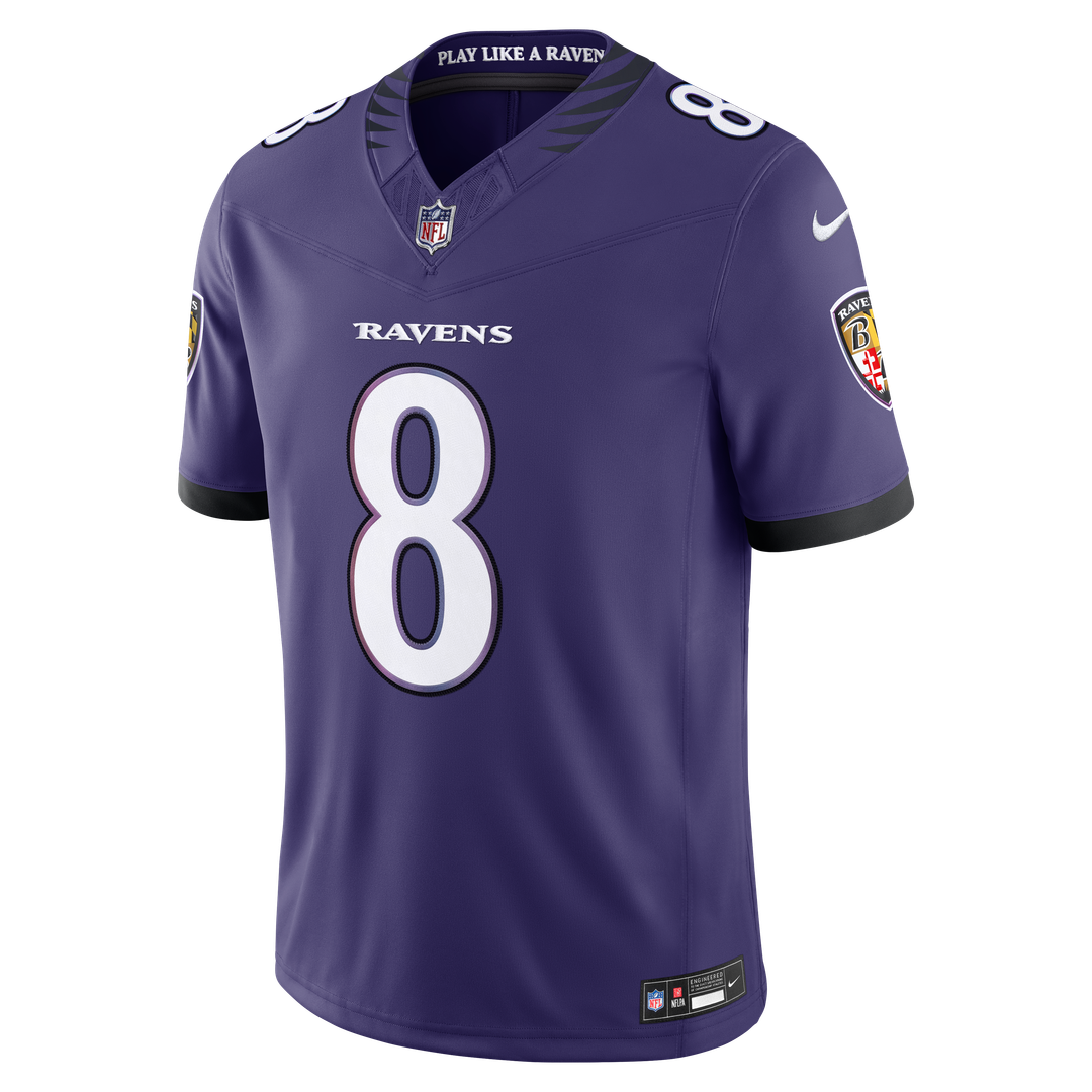 Baltimore Ravens Lamar Jackson Nike White Vapor F.U.S.E. Stitched Limited Jersey product image 28, provided for visual