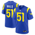Los Angeles Rams Eddie Walls III Nike Royal Game Jersey product image 1, provided for visual reference and product detail