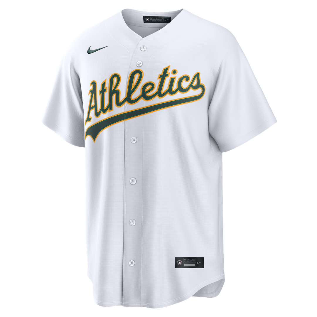 Athletics Henry Bolte Nike White Home Replica Jersey product image 2, provided for visual reference and product detail review