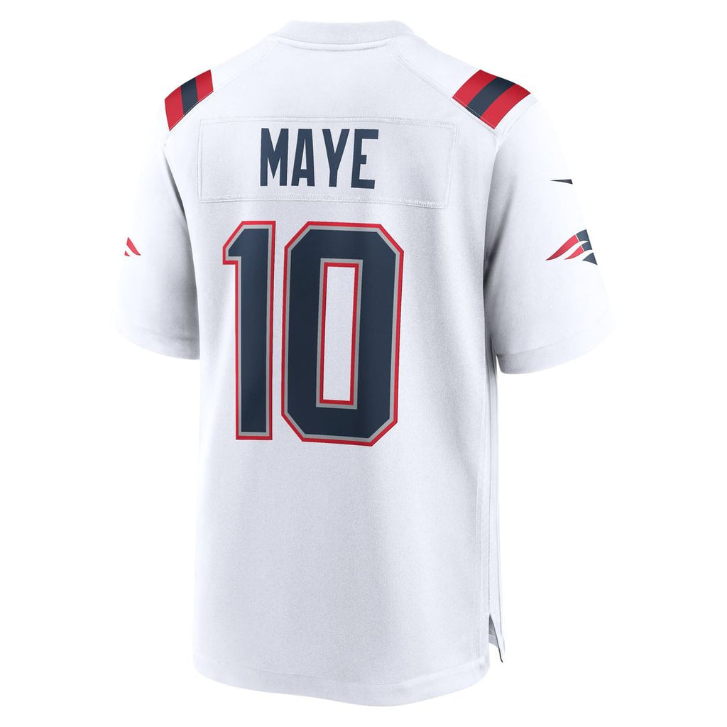 New England Patriots Drake Maye Nike White Player Game Jersey product image 3, provided for visual reference and product
