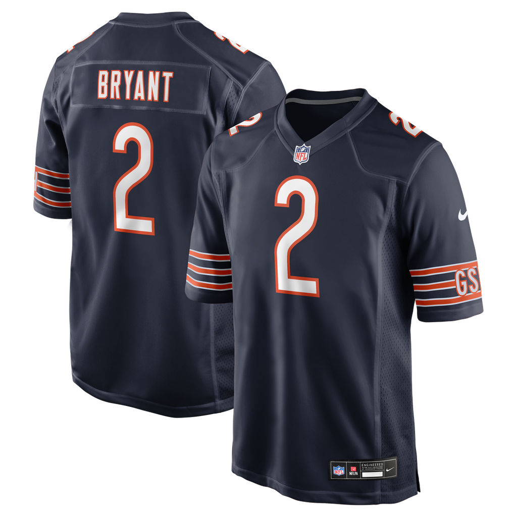 Chicago Bears Coby Bryant Nike Navy Team Game Jersey product image 1, provided for visual reference and product detail review