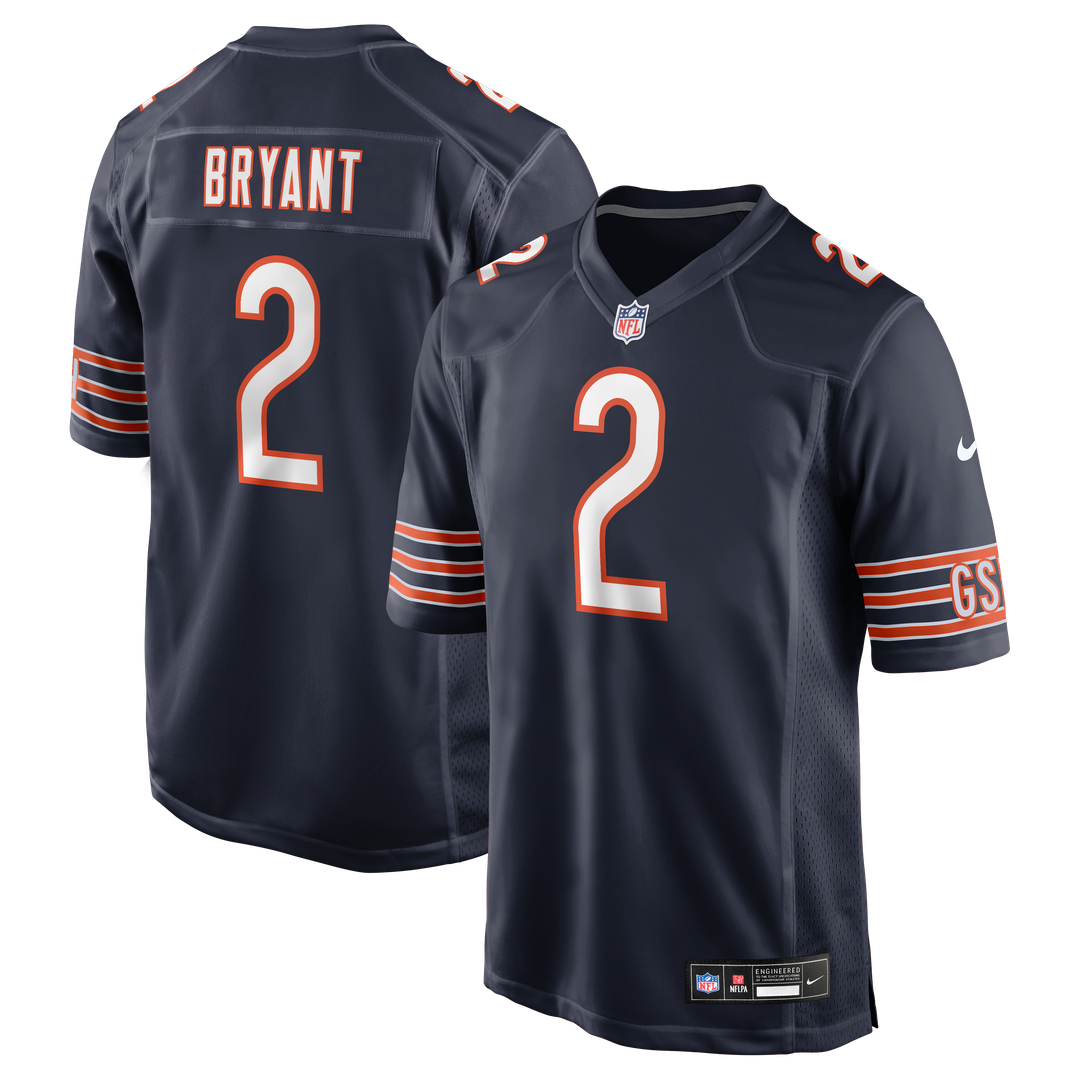Chicago Bears Coby Bryant Nike Navy Team Game Jersey product image 1, provided for visual reference and product detail review