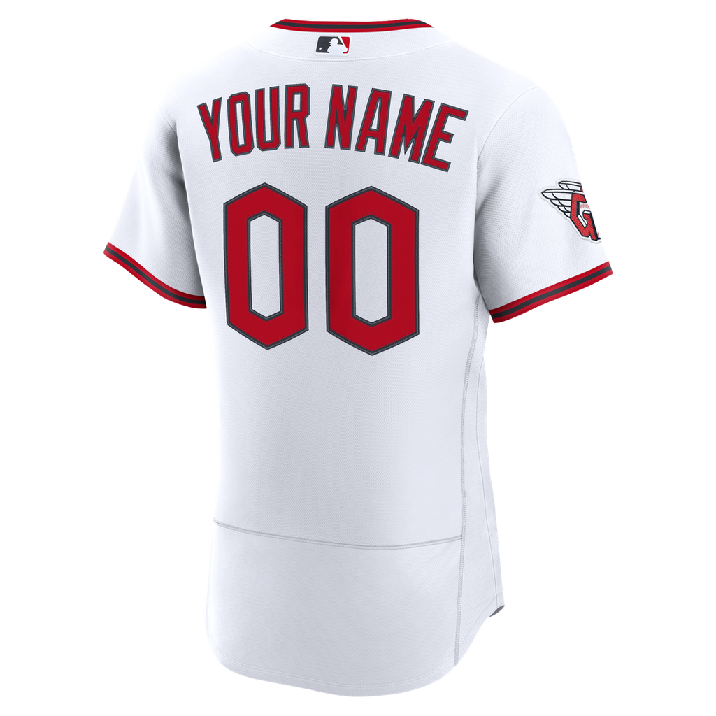 Cleveland Guardians Nike White Home Authentic Custom Jersey product image 3, provided for visual reference and product
