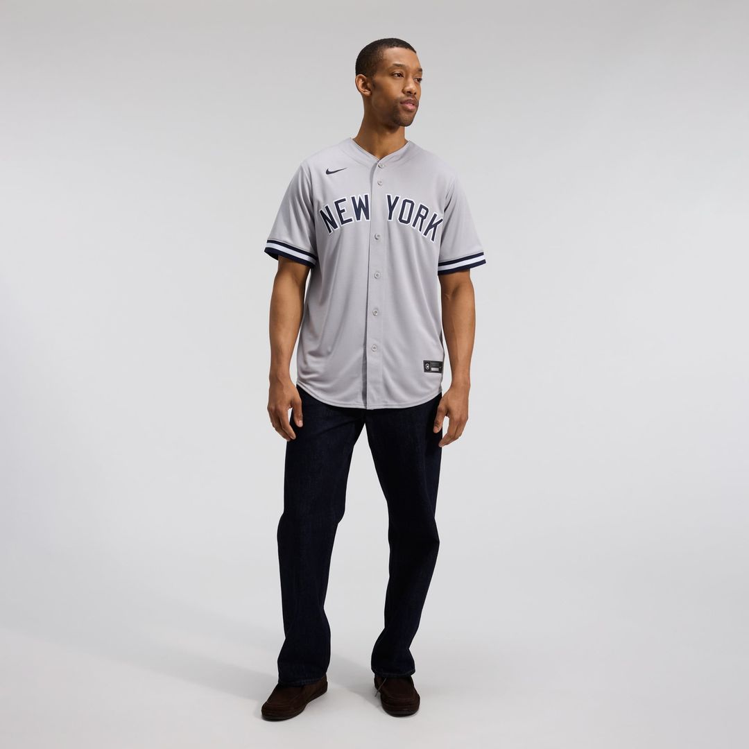 New York Yankees Anthony Volpe Nike Gray Road Replica Jersey product image 4, provided for visual reference and product