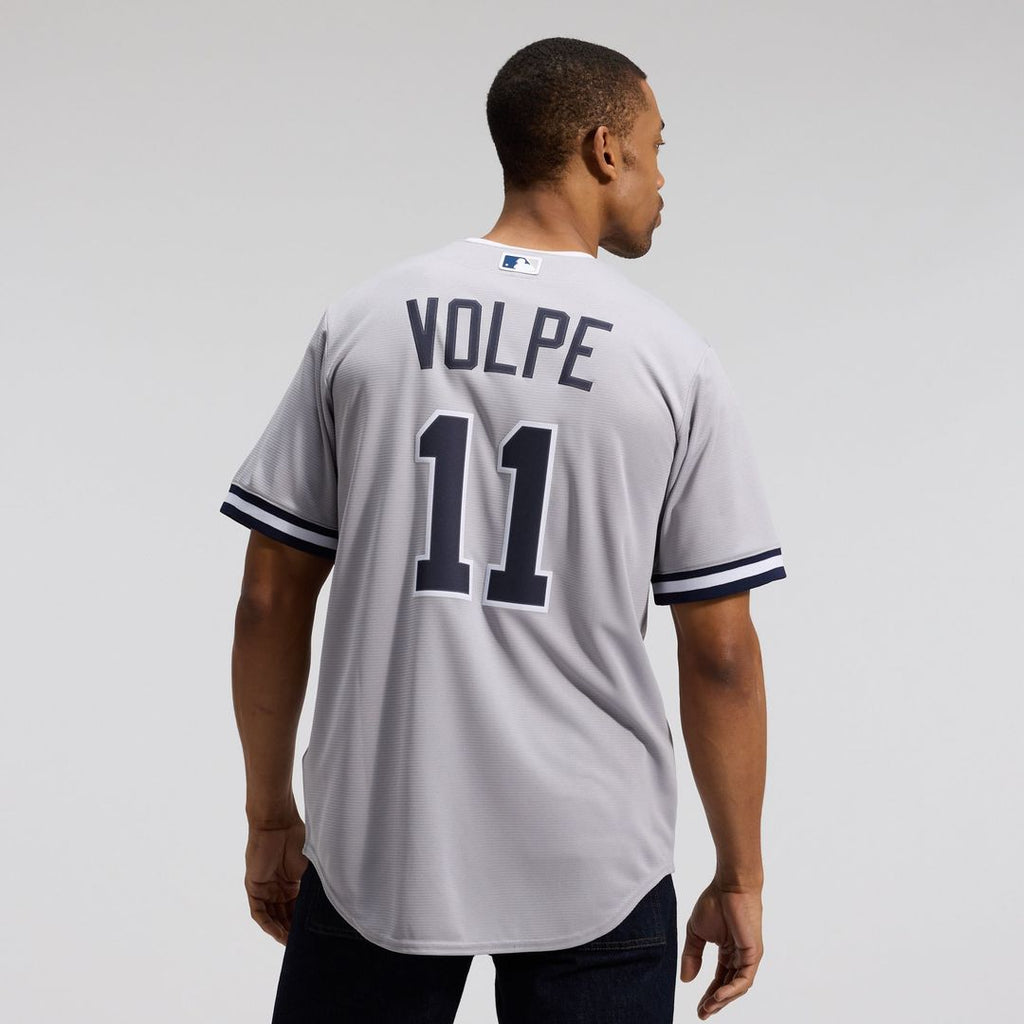 New York Yankees Anthony Volpe Nike Gray Road Replica Jersey product image 3, provided for visual reference and product