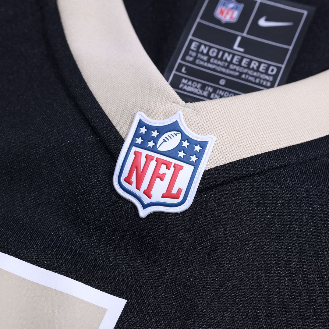 New Orleans Saints Jaylan Ford Nike Black Game Jersey product image 4, provided for visual reference and product detail