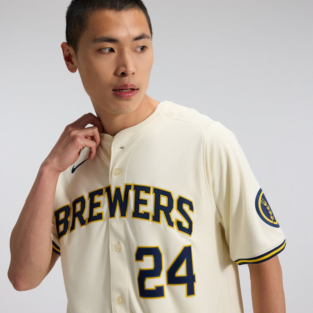 Milwaukee Brewers William Contreras Nike Cream Home Limited Player Jersey product image 10, provided for visual reference