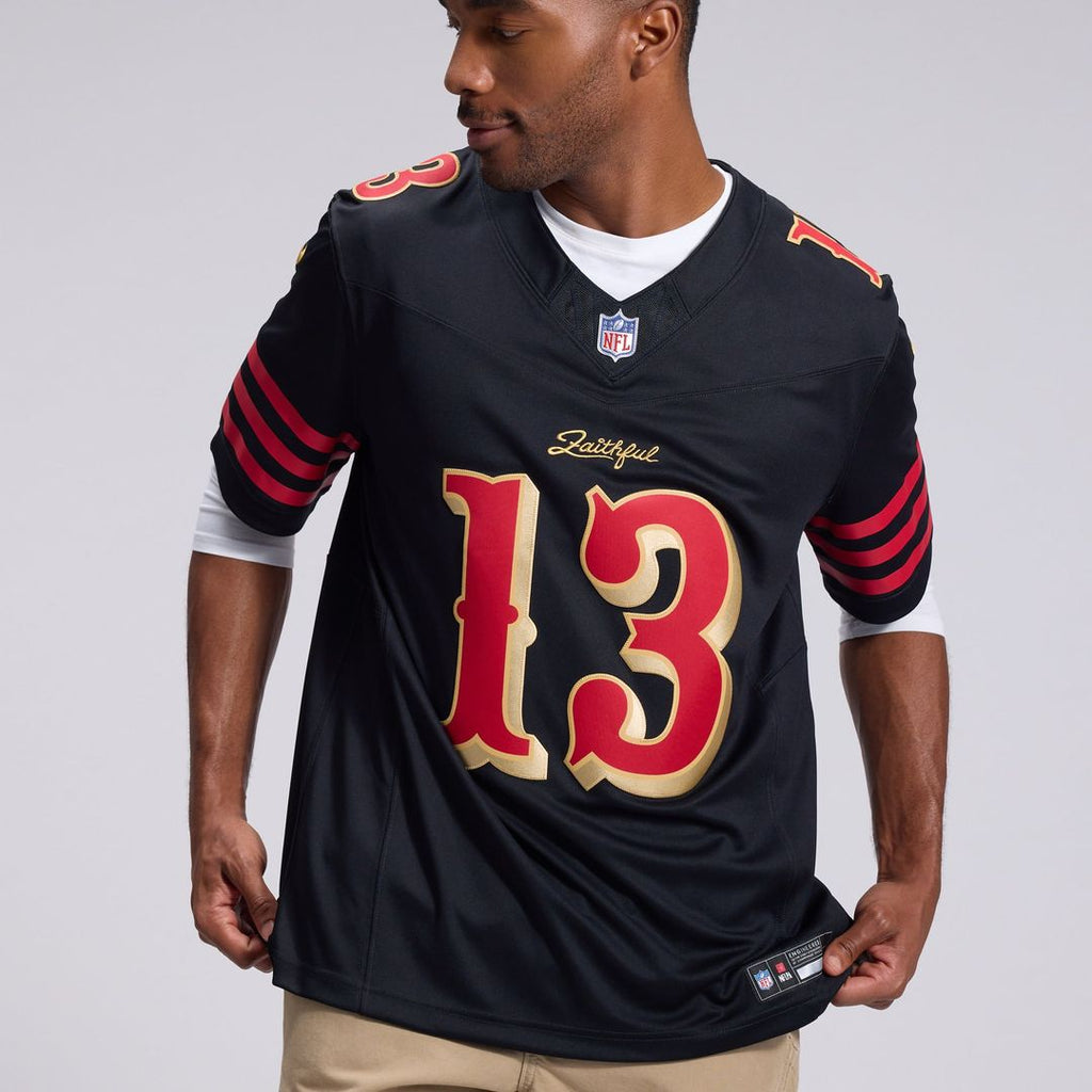 San Francisco 49ers Brock Purdy Nike Black Rivalries Collection Stitched Limited Jersey product image 9, provided for visual