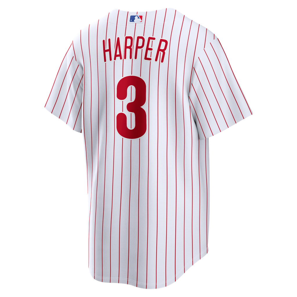 Philadelphia Phillies Bryce Harper Nike White Home Replica Jersey product image 3, provided for visual reference and product