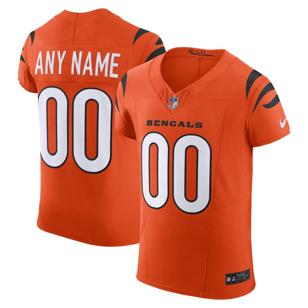 Cincinnati Bengals Nike Orange Alternate Vapor F.U.S.E. Elite Custom Jersey product image 1, provided for visual reference