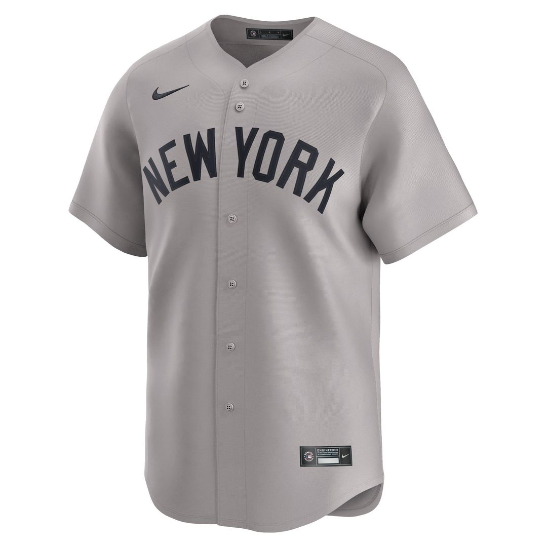New York Yankees Anthony Volpe Nike Gray Away Limited Player Jersey product image 2, provided for visual reference and