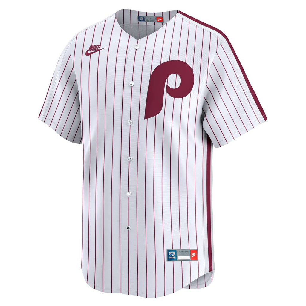 Philadelphia Phillies Nike White Cooperstown Collection Limited Jersey product image 2, provided for visual reference and