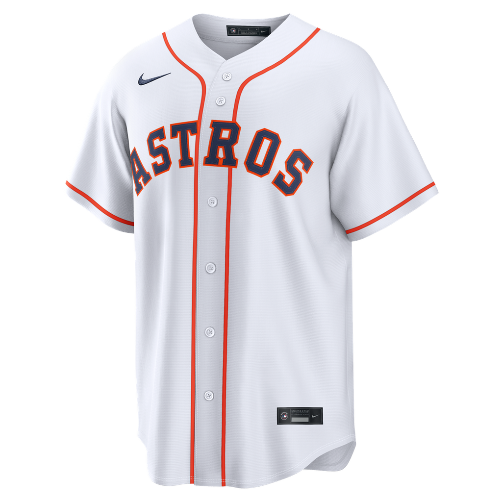 Houston Astros Nike White Home Replica Jersey product image 2, provided for visual reference and product detail review