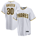 San Diego Padres Gavin Sheets Nike White Home Replica Jersey product image 1, provided for visual reference and product