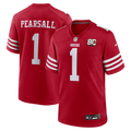 San Francisco 49ers Ricky Pearsall Nike Scarlet 80th Anniversary Game Jersey product image 1, provided for visual reference