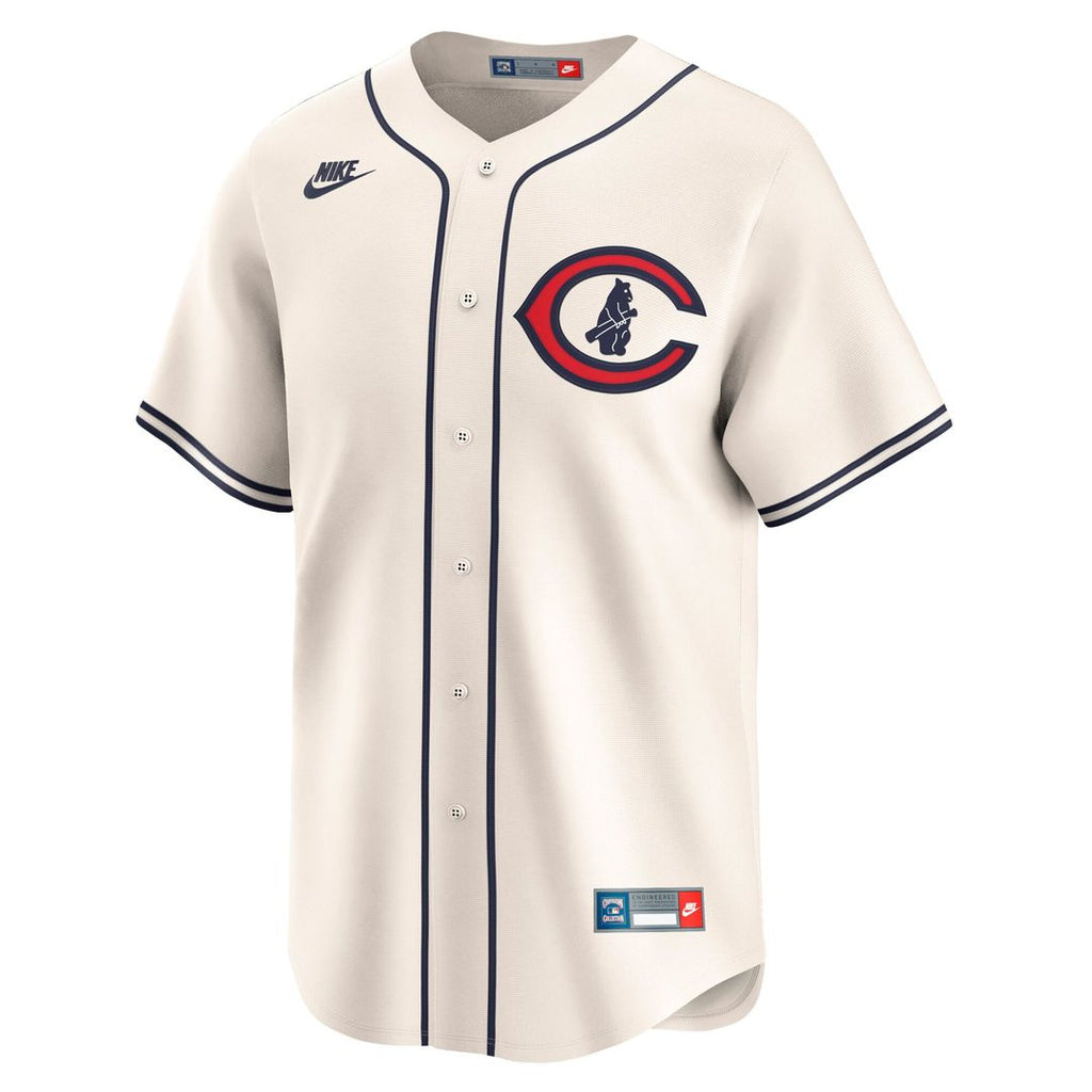 Chicago Cubs Seiya Suzuki Nike Cream Throwback Cooperstown Collection Limited Jersey product image 2, provided for visual
