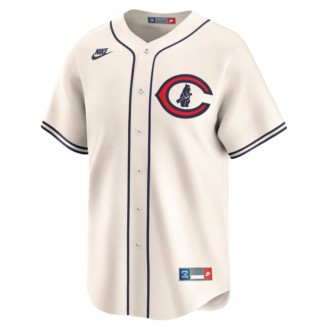 Chicago Cubs Seiya Suzuki Nike Cream Throwback Cooperstown Collection Limited Jersey product image 2, provided for visual