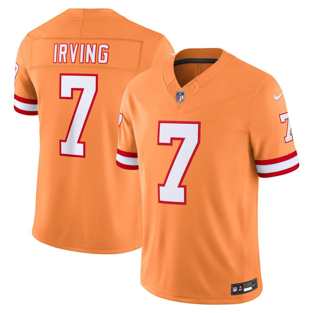 Tampa Bay Buccaneers Bucky Irving Nike Creamsicle Alternate Vapor F.U.S.E. Stitched Limited Jersey product image 1, provided