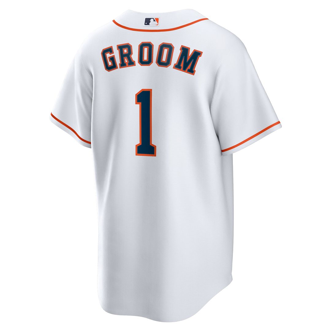 Houston Astros Nike White #1 Groom Home Replica Jersey product image 3, provided for visual reference and product detail