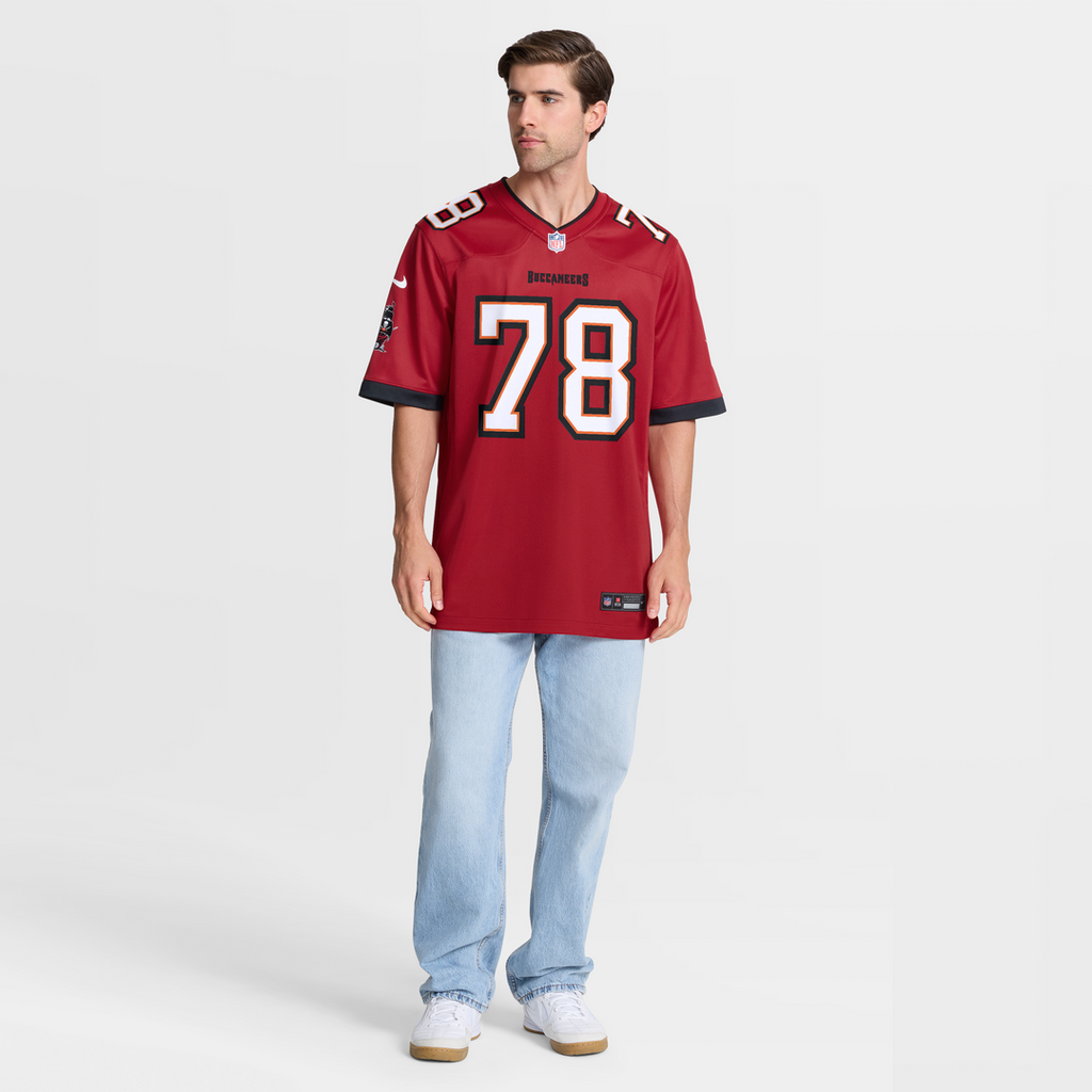Tampa Bay Buccaneers Tristan Wirfs Nike Red Player Game Jersey product image 7, provided for visual reference and product