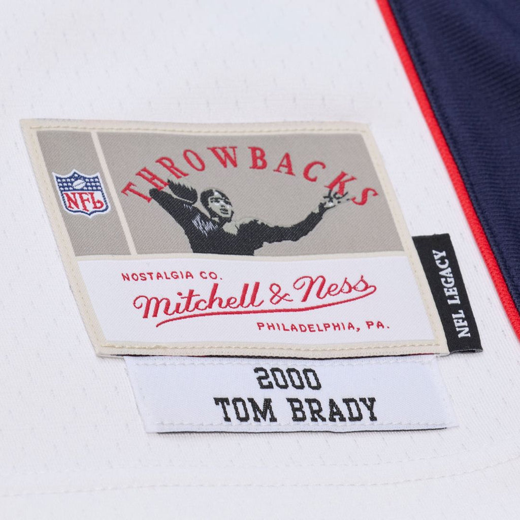 New England Patriots Tom Brady Mitchell & Ness White 2000 Legacy Replica Jersey product image 6, provided for visual