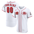 Cincinnati Reds Nike White Home Authentic Custom Jersey product image 1, provided for visual reference and product detail