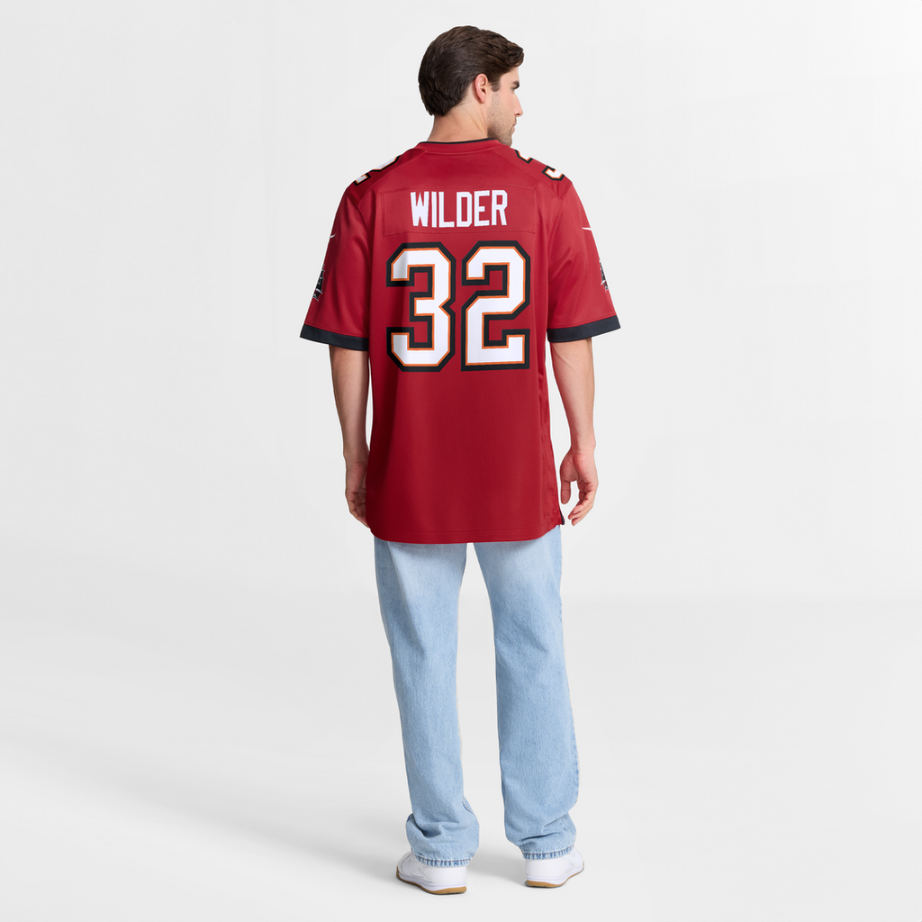Tampa Bay Buccaneers James Wilder Nike Red Game Retired Player Jersey product image 8, provided for visual reference and