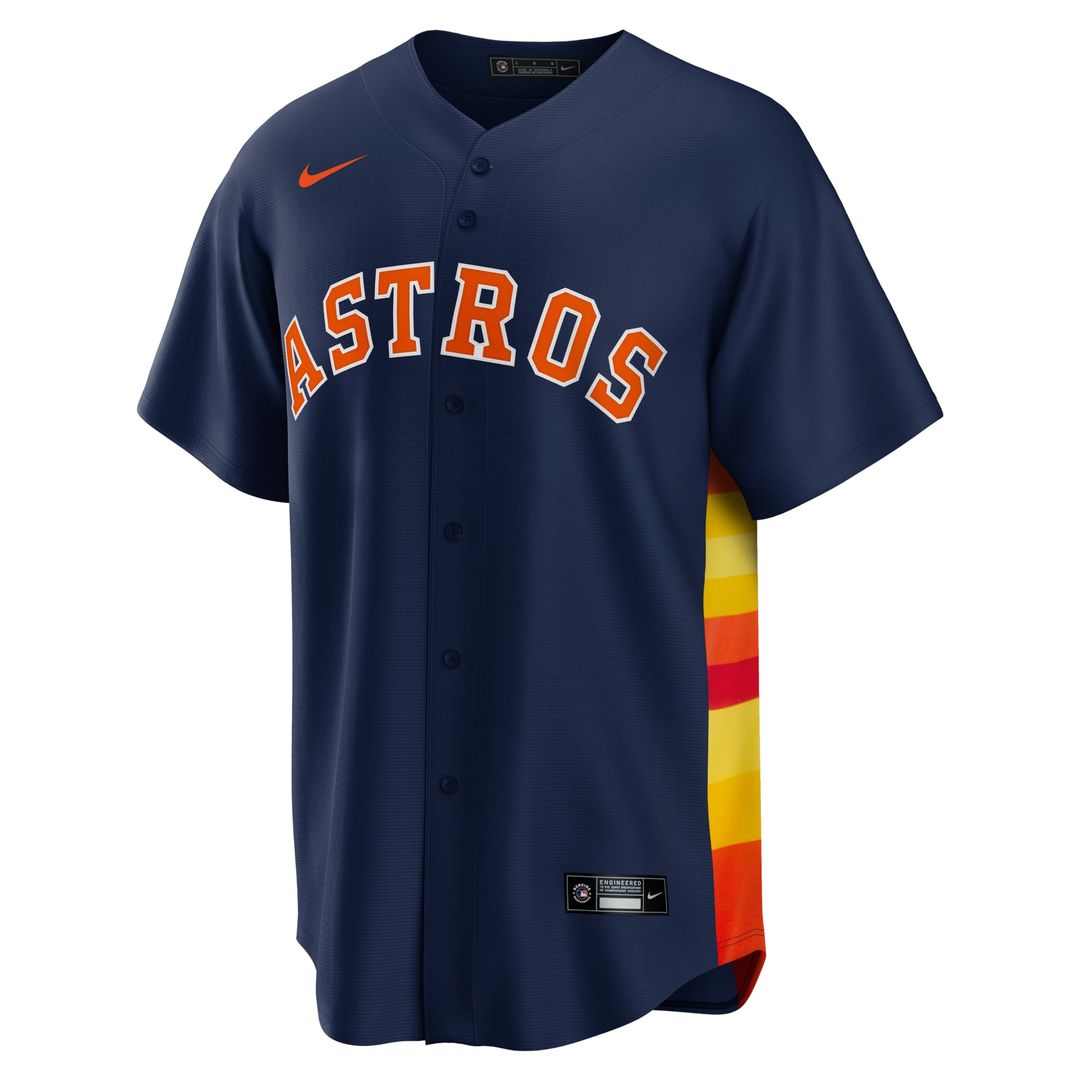 Houston Astros Nike White Home Replica Team Jersey product image 11, provided for visual reference and product detail review