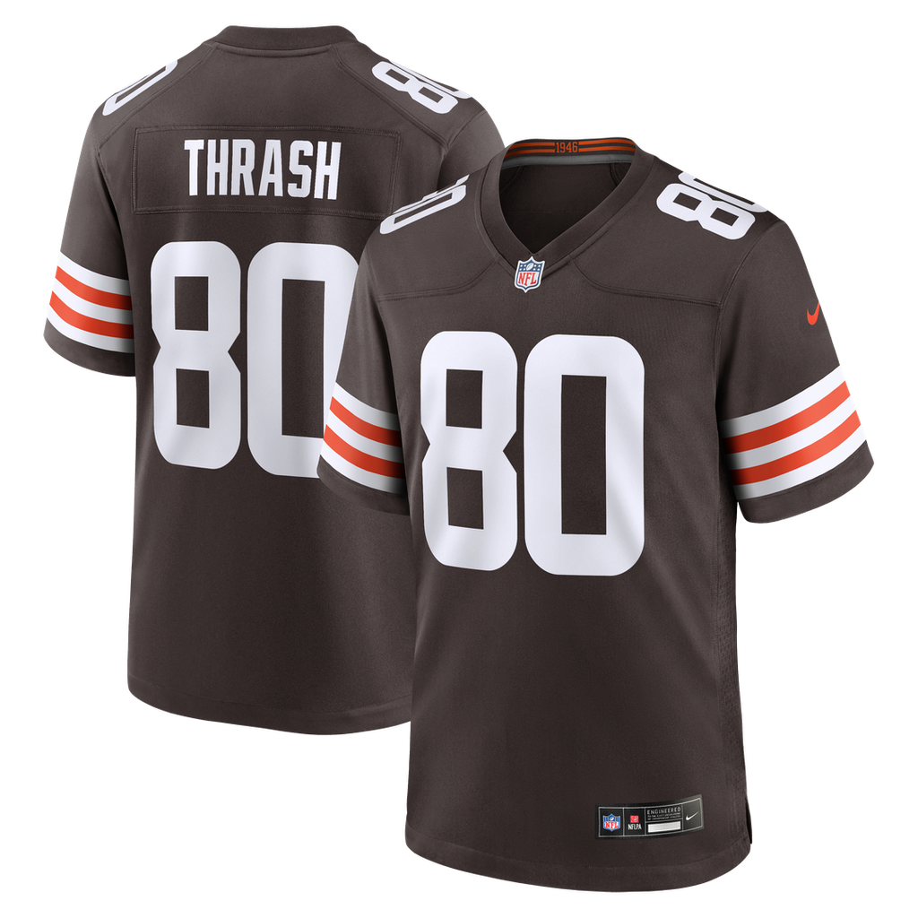 Cleveland Browns Jamari Thrash Nike Brown Team Game Jersey product image 1, provided for visual reference and product detail
