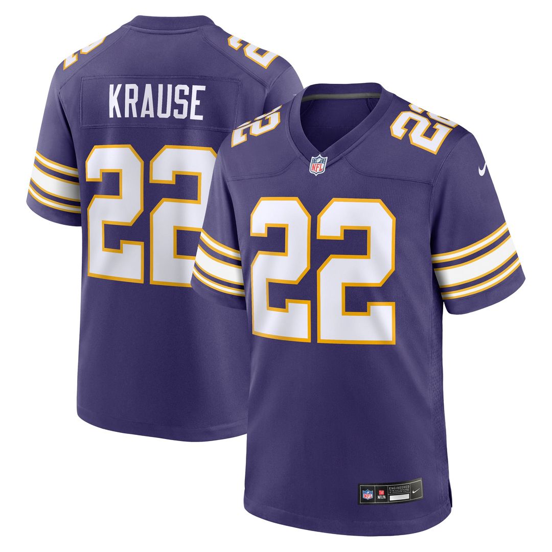 Minnesota Vikings Paul Krause Nike Purple Retired Player Alternate Game Jersey product image 1, provided for visual
