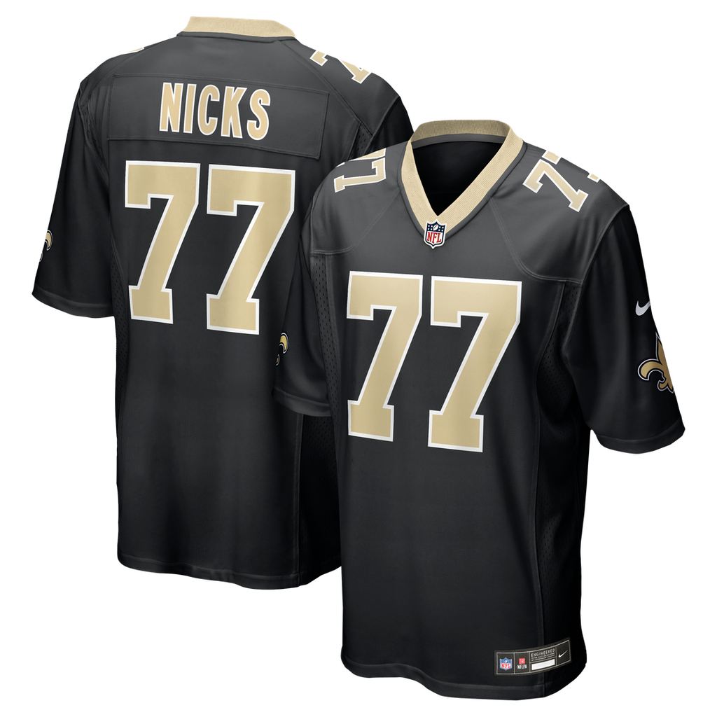 New Orleans Saints Carl Nicks Nike Black Game Retired Player Jersey product image 1, provided for visual reference and