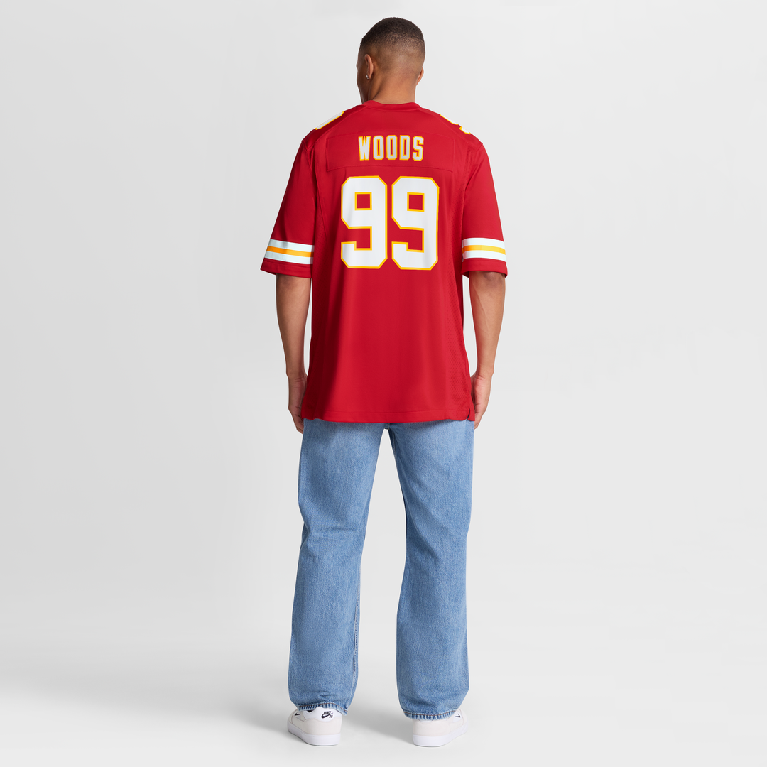 Kansas City Chiefs Peter Woods Nike Red Team Game Jersey product image 3, provided for visual reference and product detail