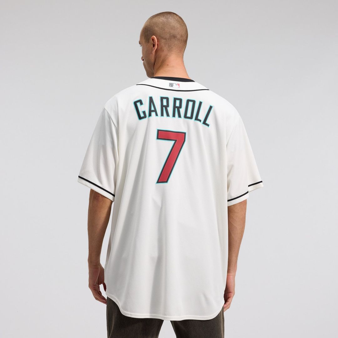 Arizona Diamondbacks Corbin Carroll Nike Cream Home Replica Jersey product image 3, provided for visual reference and