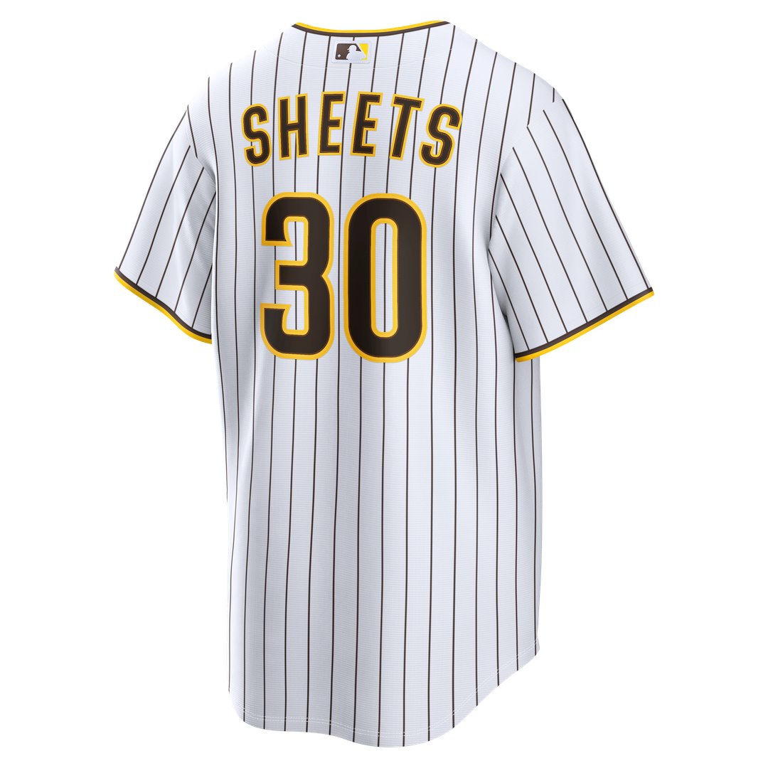 San Diego Padres Gavin Sheets Nike White Home Replica Jersey product image 3, provided for visual reference and product