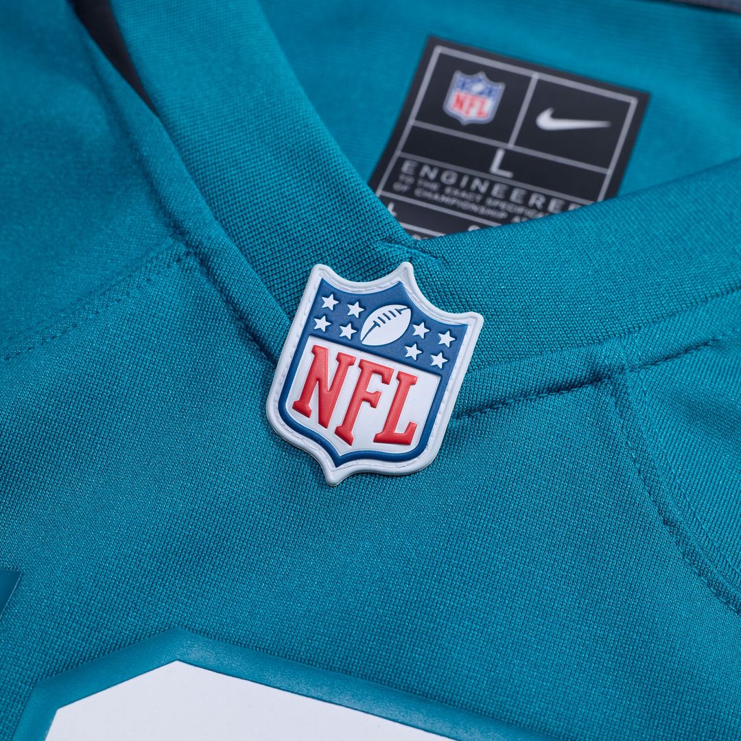Jacksonville Jaguars Trevor Lawrence Nike Teal Game Jersey product image 4, provided for visual reference and product detail