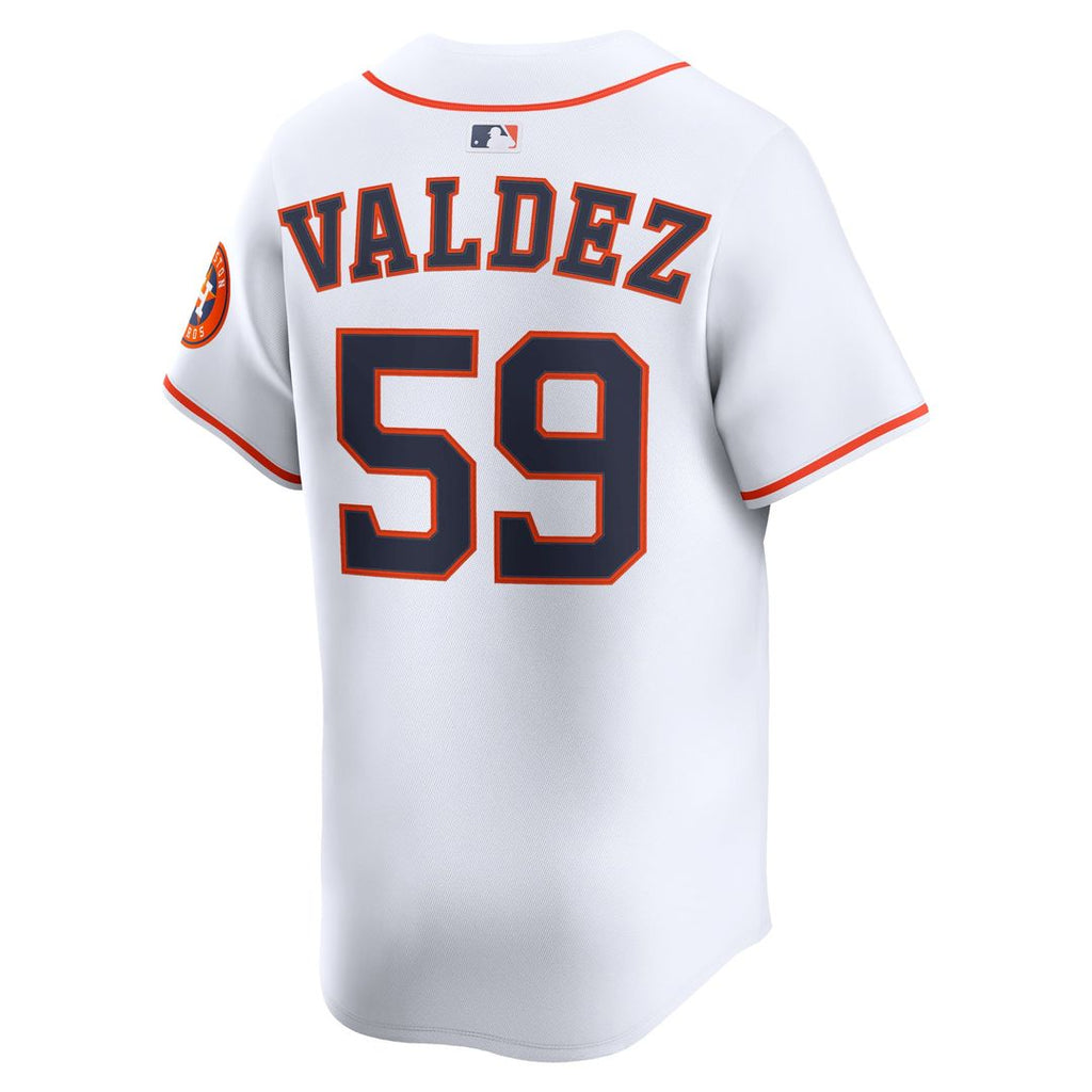 Houston Astros Framber Valdez Nike White Home Limited Player Jersey product image 3, provided for visual reference and